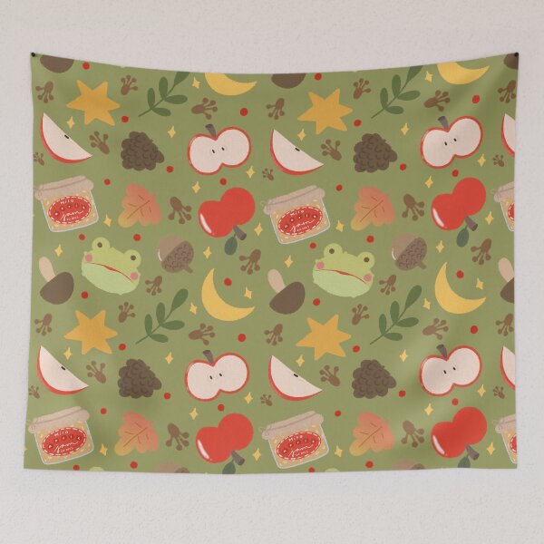 Item preview, Autumn Frog Seamless Pattern designed and sold by MiloverseOfficial.