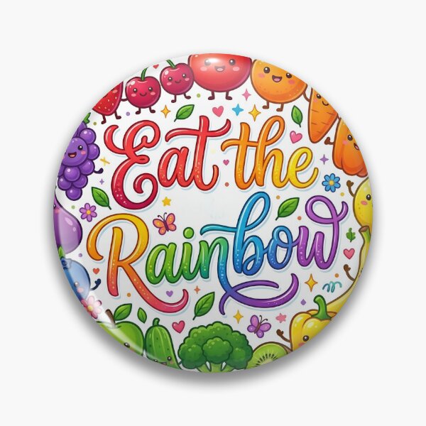 Item preview, Eat the Rainbow Cute Kawaii Fruits and Vegetables Sticker | Healthy Food Cartoon | Colorful Vegan Design designed and sold by Bhaskar Digital Art.