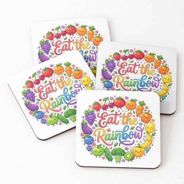 Item preview, Eat the Rainbow Cute Kawaii Fruits and Vegetables Sticker | Healthy Food Cartoon | Colorful Vegan Design designed and sold by Bhaskar Digital Art.