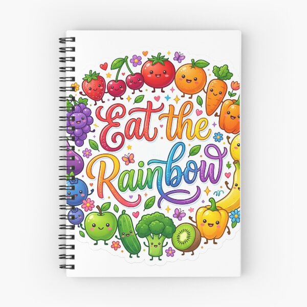 Item preview, Eat the Rainbow Cute Kawaii Fruits and Vegetables Sticker | Healthy Food Cartoon | Colorful Vegan Design designed and sold by Bhaskar Digital Art.