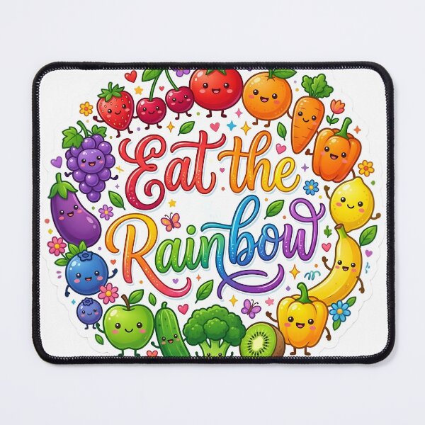 Item preview, Eat the Rainbow Cute Kawaii Fruits and Vegetables Sticker | Healthy Food Cartoon | Colorful Vegan Design designed and sold by Bhaskar Digital Art.
