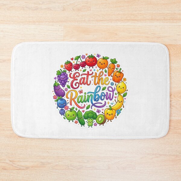 Item preview, Eat the Rainbow Cute Kawaii Fruits and Vegetables Sticker | Healthy Food Cartoon | Colorful Vegan Design designed and sold by Bhaskar Digital Art.