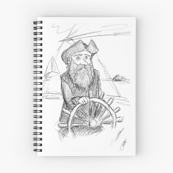 Item preview, Sailor Looking in Distance Hand Drawn Ballpoint Pen designed and sold by BOKEbyTC.