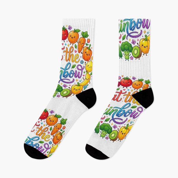 Item preview, Eat the Rainbow Cute Kawaii Fruits and Vegetables Sticker | Healthy Food Cartoon | Colorful Vegan Design designed and sold by Bhaskar Digital Art.
