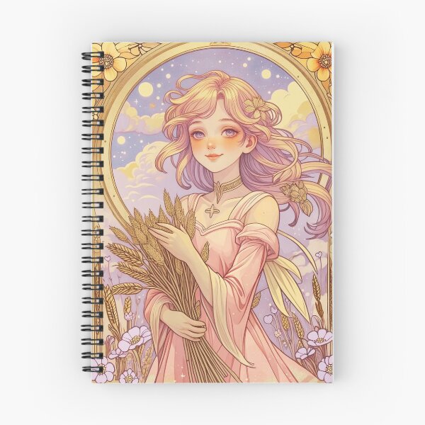 Item preview, Virgo Zodiac Goddess Art Print – Celestial Anime Horoscope Wall Decor designed and sold by RSDigitalPrintDesign.