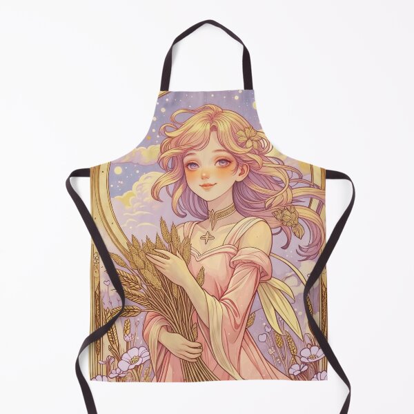 Item preview, Virgo Zodiac Goddess Art Print – Celestial Anime Horoscope Wall Decor designed and sold by RSDigitalPrintDesign.