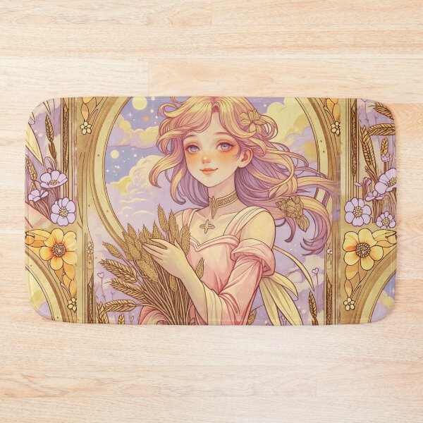Item preview, Virgo Zodiac Goddess Art Print – Celestial Anime Horoscope Wall Decor designed and sold by RSDigitalPrintDesign.