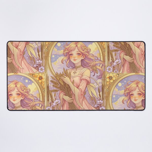 Item preview, Virgo Zodiac Goddess Art Print – Celestial Anime Horoscope Wall Decor designed and sold by RSDigitalPrintDesign.