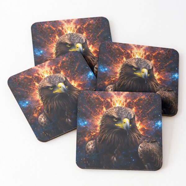Item preview, Cosmic Phoenix Eagle – Fiery Celestial Raptor Digital Art designed and sold by TajSprinklz.
