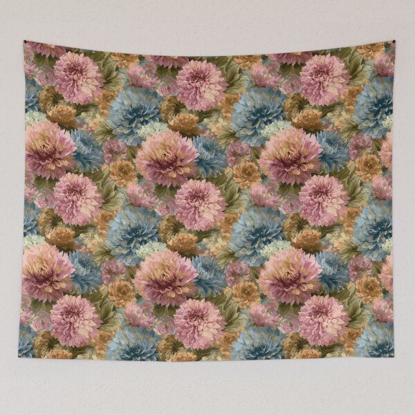 Item preview, Stunning Dahlias Print  - Flower Garden Pattern  - Best Friend Gifts designed and sold by RoyalStarsPatts.