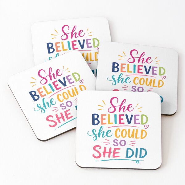Item preview, She Believed She Could So She Did Motivational Inspirational Women Empowerment designed and sold by HumansStuck12.