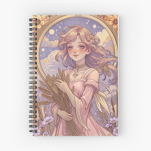 Item preview, Virgo Zodiac Goddess Art Print – Celestial Anime Horoscope Wall Decor designed and sold by RSDigitalPrintDesign.