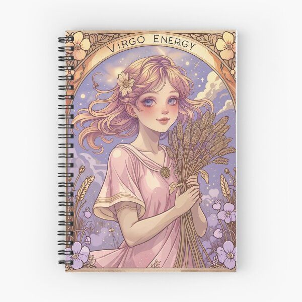 Item preview, Virgo Zodiac Goddess Art Print – Celestial Anime Horoscope Wall Decor designed and sold by RSDigitalPrintDesign.
