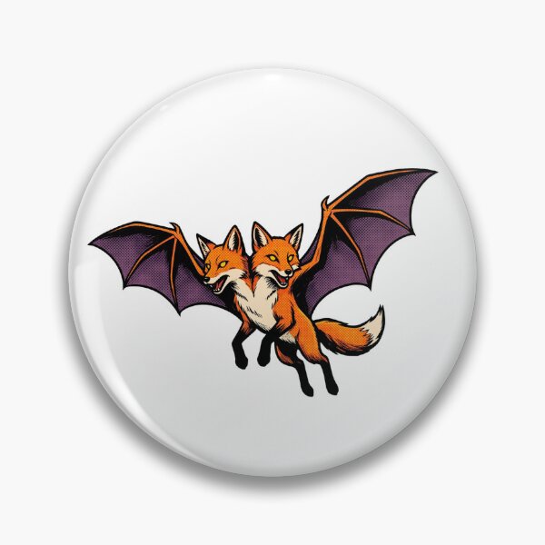 Item preview, Two-Headed Flying Fox Bat Horror Pop Art designed and sold by redsharkuk.