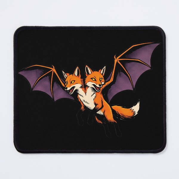Item preview, Two-Headed Flying Fox Bat Horror Pop Art designed and sold by redsharkuk.