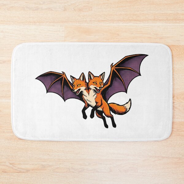 Item preview, Two-Headed Flying Fox Bat Horror Pop Art designed and sold by redsharkuk.