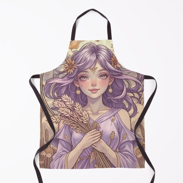 Item preview, Virgo Zodiac Goddess Art Print – Celestial Anime Horoscope Wall Decor designed and sold by RSDigitalPrintDesign.