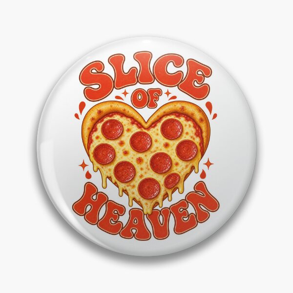 Item preview, SLICE OF HEAVEN Pizza Heart | Retro Food Lover Design designed and sold by Ahmed Nedji.