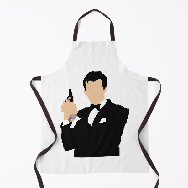 Item preview, Pixel Silhouette - James Bond - Pierce Brosnan designed and sold by FancyOwlDesigns.