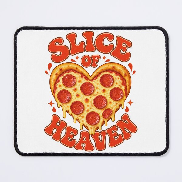 Item preview, SLICE OF HEAVEN Pizza Heart | Retro Food Lover Design designed and sold by Ahmed Nedji.