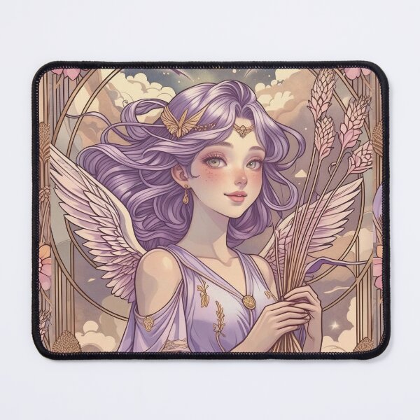 Item preview, Virgo Zodiac Goddess Art Print – Celestial Anime Horoscope Wall Decor designed and sold by RSDigitalPrintDesign.