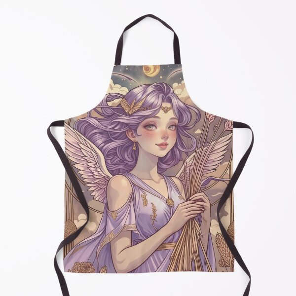 Item preview, Virgo Zodiac Goddess Art Print – Celestial Anime Horoscope Wall Decor designed and sold by RSDigitalPrintDesign.