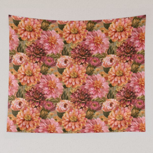 Item preview, Vibrant Dahlias Flower  - Flower Bouquet Pattern  - Best Gifts For Men designed and sold by RoyalStarsPatts.