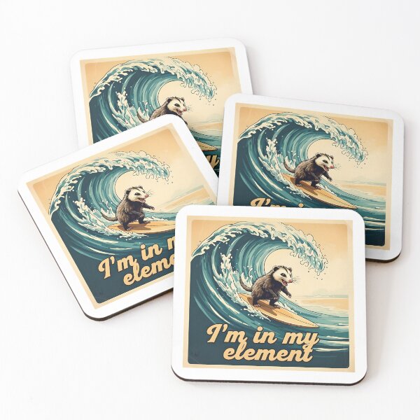 Item preview, I'm in my element - Opossum on the surfboard designed and sold by ParadoxParadox.