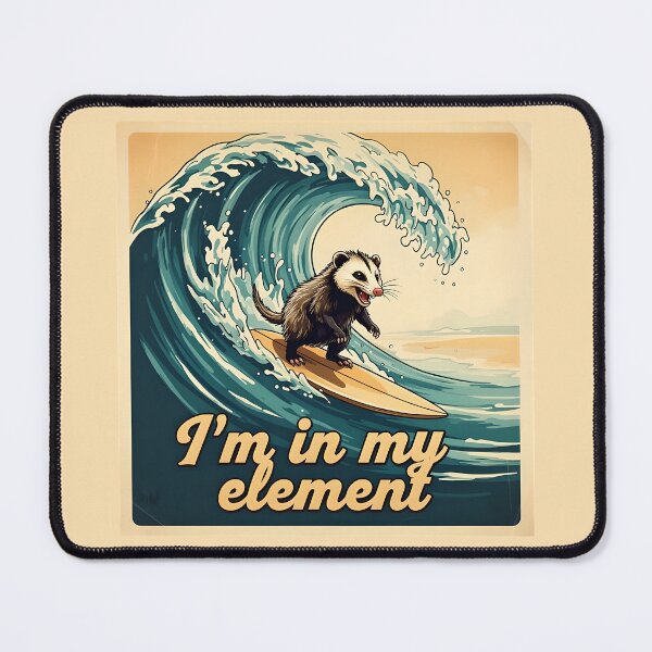 Item preview, I'm in my element - Opossum on the surfboard designed and sold by ParadoxParadox.