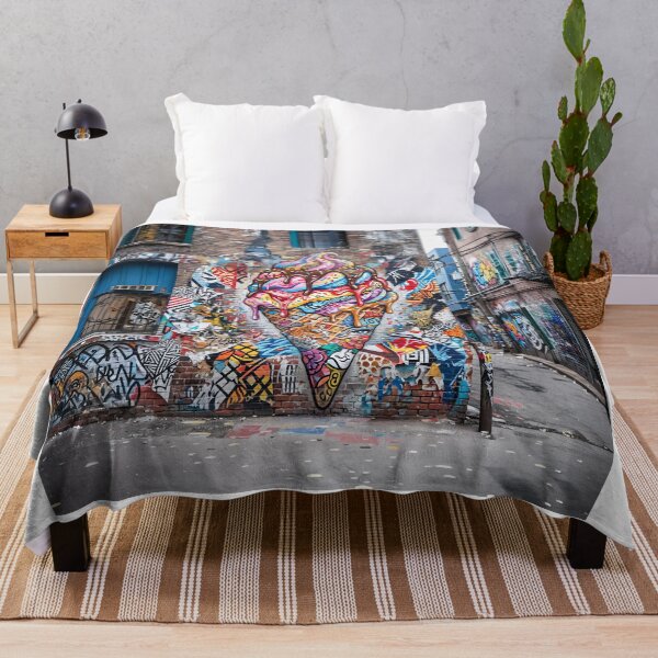 Item preview, Urban Gritty Dripping Ice Cream Cone Mural designed and sold by Home Decor Art.