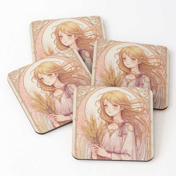 Item preview, Virgo Zodiac Goddess Aesthetic Art – Angelic Virgo Energy Illustration designed and sold by RSDigitalPrintDesign.