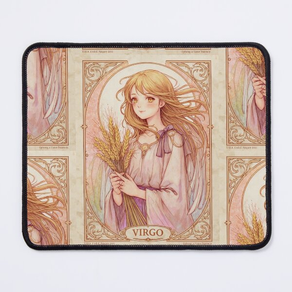 Item preview, Virgo Zodiac Goddess Aesthetic Art – Angelic Virgo Energy Illustration designed and sold by RSDigitalPrintDesign.