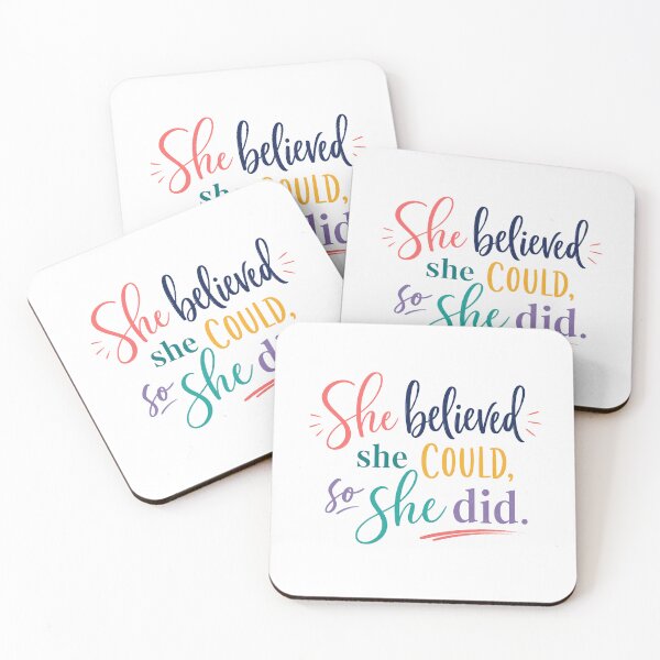 Item preview, She Believed She Could, So She Did Motivational Quote Women Empowerment designed and sold by HumansStuck12.