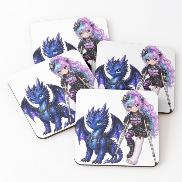Item preview, Magical Charms Gemma & Galaxy Sparkle Dragon Sticker designed and sold by ArtisticDesignsbyLinda.