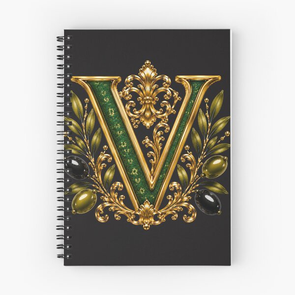 Item preview, Elegant Letter V Monogram with Olive Branches & Gold Botanical Design | Luxury Green Floral Initial designed and sold by MoodLay.
