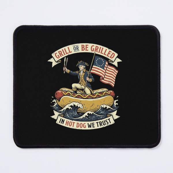 Item preview, Grill Or Be Grilled Patriotic Hot Dog Funny designed and sold by SiarheiYur.