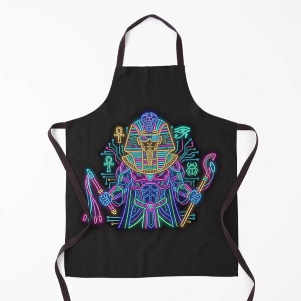 Item preview, Cyber Pharaoh Neon - Futuristic Ancient Egypt Art designed and sold by alalame.