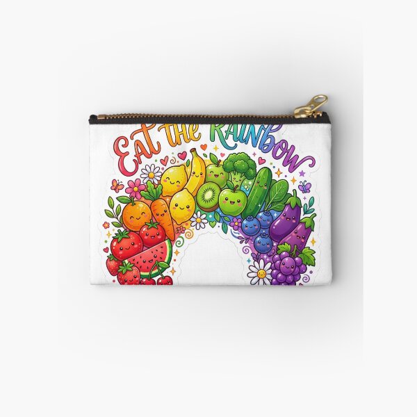 Item preview, Eat the Rainbow Kawaii Fruits and Vegetables Sticker | Cute Healthy Food Rainbow | Vegan Vegetarian Cartoon Design designed and sold by Bhaskar Digital Art.