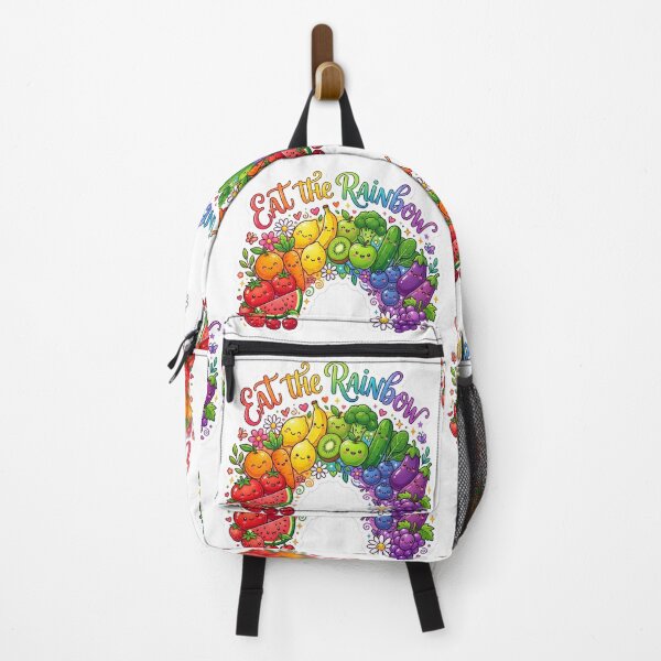 Item preview, Eat the Rainbow Kawaii Fruits and Vegetables Sticker | Cute Healthy Food Rainbow | Vegan Vegetarian Cartoon Design designed and sold by Bhaskar Digital Art.