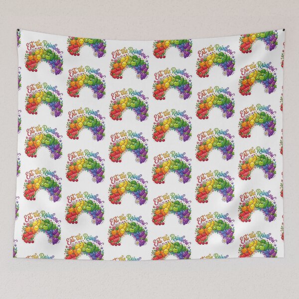 Item preview, Eat the Rainbow Kawaii Fruits and Vegetables Sticker | Cute Healthy Food Rainbow | Vegan Vegetarian Cartoon Design designed and sold by Bhaskar Digital Art.
