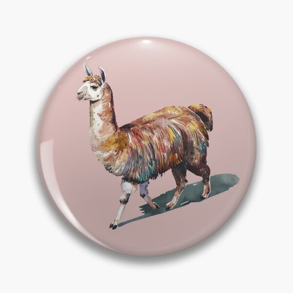Item preview, Watercolor Llamas over Dusty Rose designed and sold by Lidra Zehcnas.