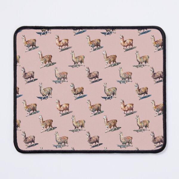 Item preview, Watercolor Llamas over Dusty Rose designed and sold by Lidra Zehcnas.
