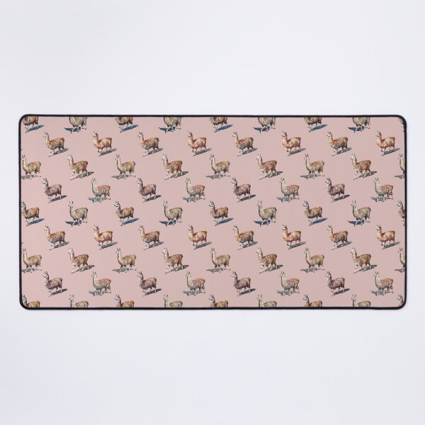Item preview, Watercolor Llamas over Dusty Rose designed and sold by Lidra Zehcnas.