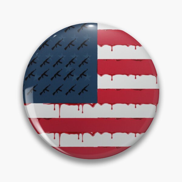 Item preview, USA flag with stars actually made of small ak47 silhouettes, and the red stripoes are dripping blood designed and sold by 123ks.