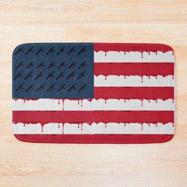 Item preview, USA flag with stars actually made of small ak47 silhouettes, and the red stripoes are dripping blood designed and sold by 123ks.