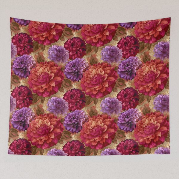 Item preview, Artistic Dahlias Flower  - Birthday Flower Pattern  - Birthday Gift Ideas designed and sold by RoyalStarsPatts.