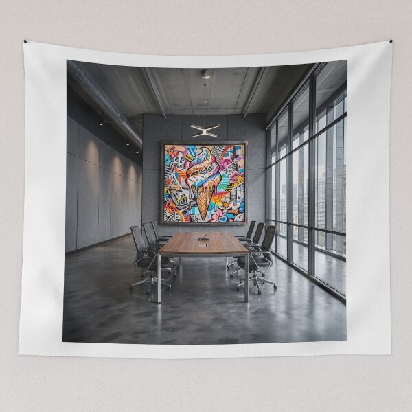 Item preview, Framed Pop Art Ice Cream Cone Corporate Board Room designed and sold by Home Decor Art.