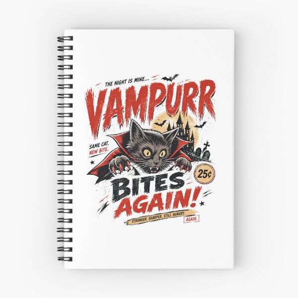 Item preview, The Night Is Mine Vampurr Bites Again Cat Lover Halloween Vampire Feline Undead designed and sold by HumansStuck12.