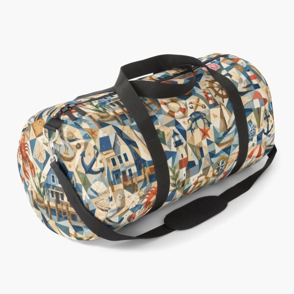 Item preview, Cubist New England Coastal Pattern | Seamless Nautical Summer Repeat designed and sold by OpenDreamArts.