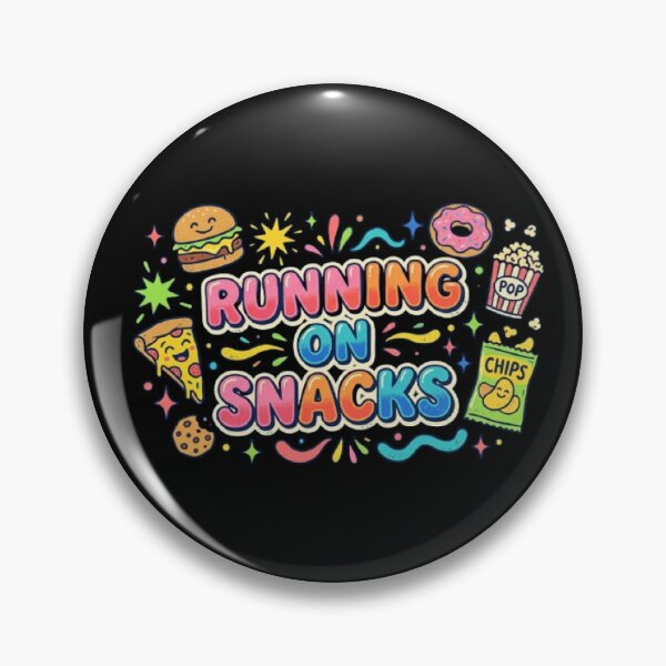 Item preview, Running On Snacks | Funny Food Lover Retro Typography T-Shirt with Cute Snack Doodles designed and sold by Faisal  Shah.